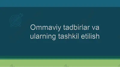 ommaviy tadbirlar — PPT