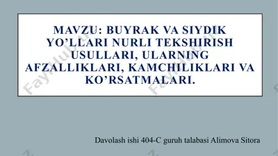 buyrak va uning atrofito’qimalari patologiyasi — PPTX