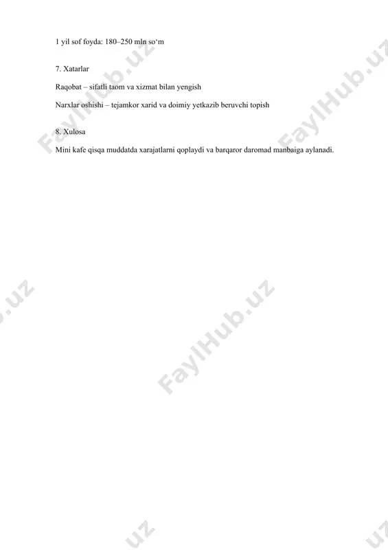 mini kafe ochish - Page 2