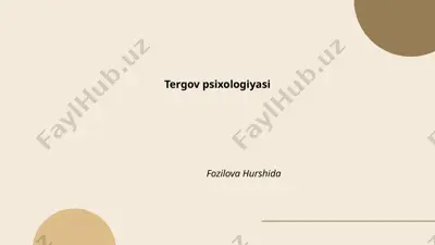 tergov psixologiyasi — PPTX