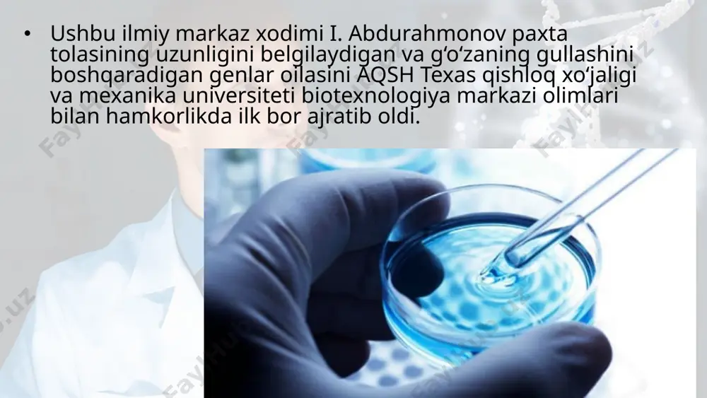 o‘zbekistonda gen muhandisligi va biotexnologiya fani yutuqlari. 10 - sinf - Page 5