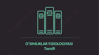 o’simliklar fiziologiyasi tasnifi — PPTX