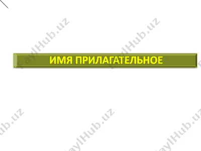 imya prilagatelnoe — PPT