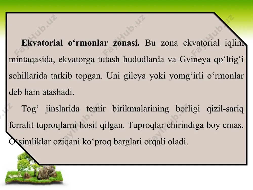 afrika ekvatorial o‘rmonlari va savannalari 6-sinf - Page 3