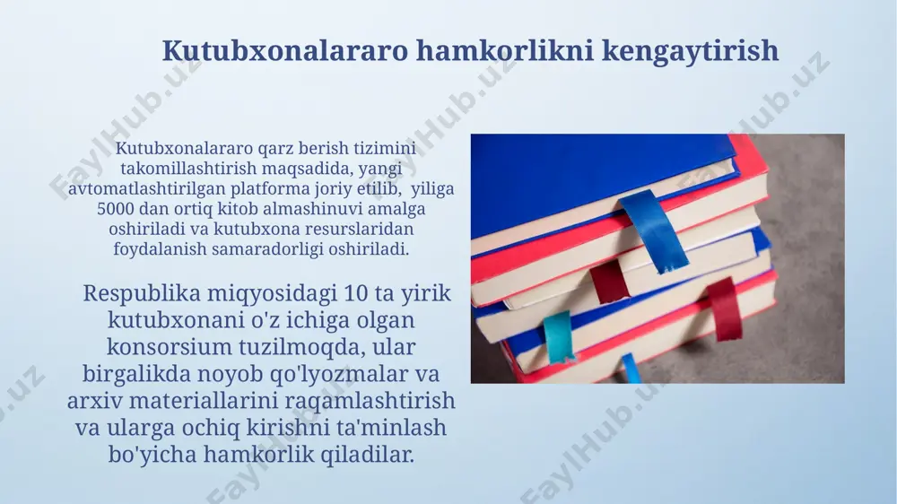 oʻzbekistonda kutubxona sohasida amalga oshirilayotgan islohotlar - Page 5