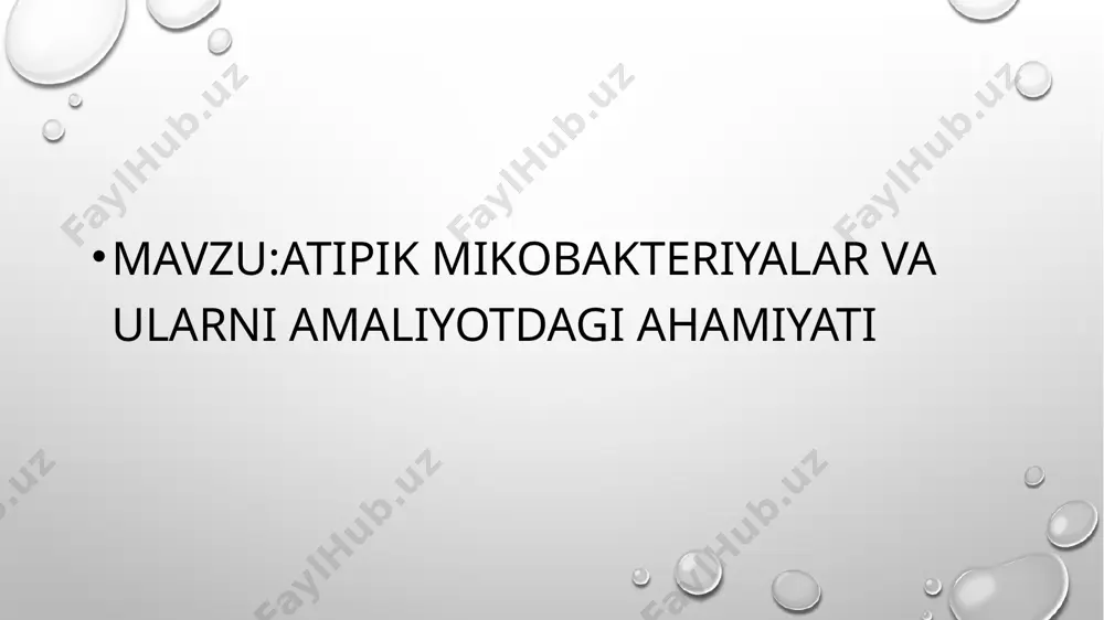 atipik mikobakteriyalar va ularni amaliyotdagi ahamiyati - Page 2