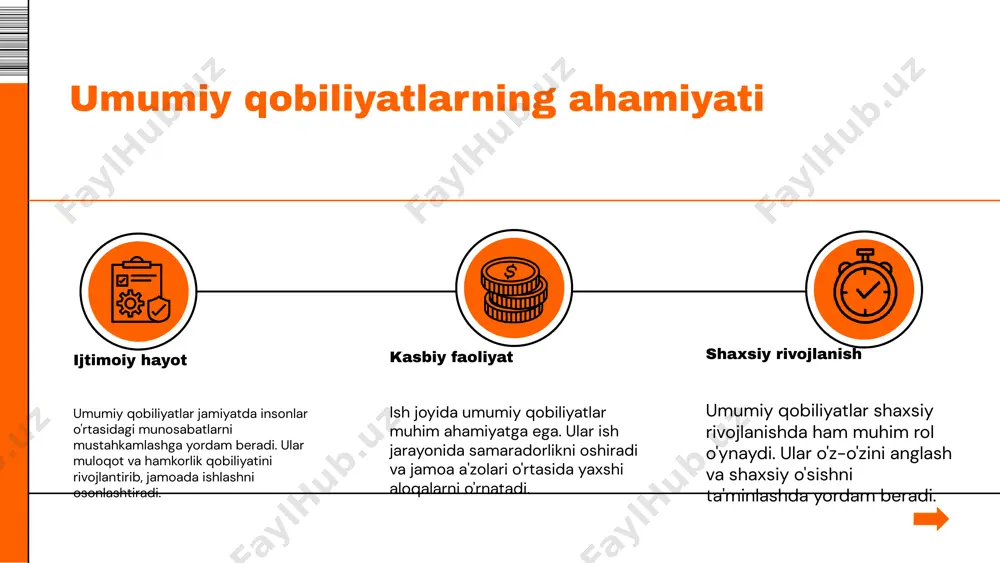 i. har bir sohada qobiliyatlarning ta'siri ijodiy faoliyatda maxsus qobiliyatlar shaxsning innovatsion g'oyalar ishlab chiqishiga va yangi yechimlar topishiga yordam beradi. masalan, san'at sohasida maxsus qobiliyatlar ijodkorlikni kuchaytiradi va muammolarni hal etish qobiliyatlarini oshiradi. shuningdek, maxsus qobiliyatlar jamoada hamkorlik qilish va muvofiqlashtirish jarayonida ham muhim rol o'ynaydi. umumiy va maxsus qobiliyatlar o'rtasidagi farq umumiy qobiliyatlar keng doiradagi vazifalarni bajarish uchun zarur bo'lgan qobiliyatlarni o'z ichiga oladi, masalan, muloqot qilish va tahlil qilish. maxsus qobiliyatlar esa, aniq soha yoki faoliyatga oid o'ziga xos qobiliyatlar bo'lib, shaxsning o'sishini va muvaffaqiyatini ta'minlaydi. bu farq, shuningdek, shaxsning professional rivojlanishida va ish joyida muvaffaqiyatida ham ko'rinadi. maxsus qobiliyatlar va jamiyat maxsus qobiliyatlarning jamiyatdagi o'rni maxsus qobiliyatlar jamiyatning rivojlanishi va farovonligida muhim rol o'ynaydi. ular insonlarning o'ziga xos qobiliyatlari va iste'dodlaridan kelib chiqib, jamiyatda turli sohalarda yangiliklar va o'zgarishlarni amalga oshirishga yordam beradi. masalan, muhandislik va san'at sohalarida yuqori qobiliyatga ega bo'lgan shaxslar innovatsiyalarni kiritish orqali …