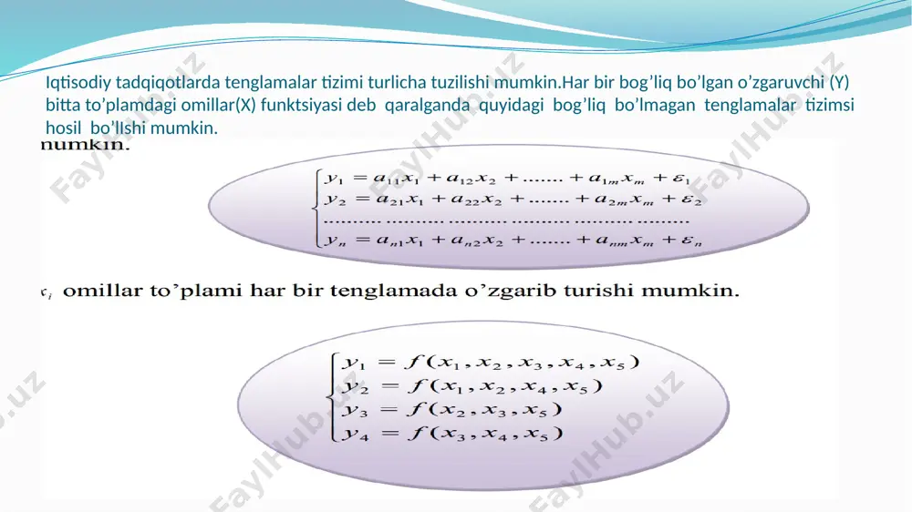 tenglamalar tizmi ko‘rinishidagi ekonometrik modellar - Page 4