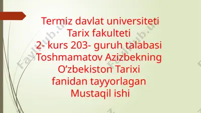 qo‘qonxonligi tarixi va adabiyoti — PPTX