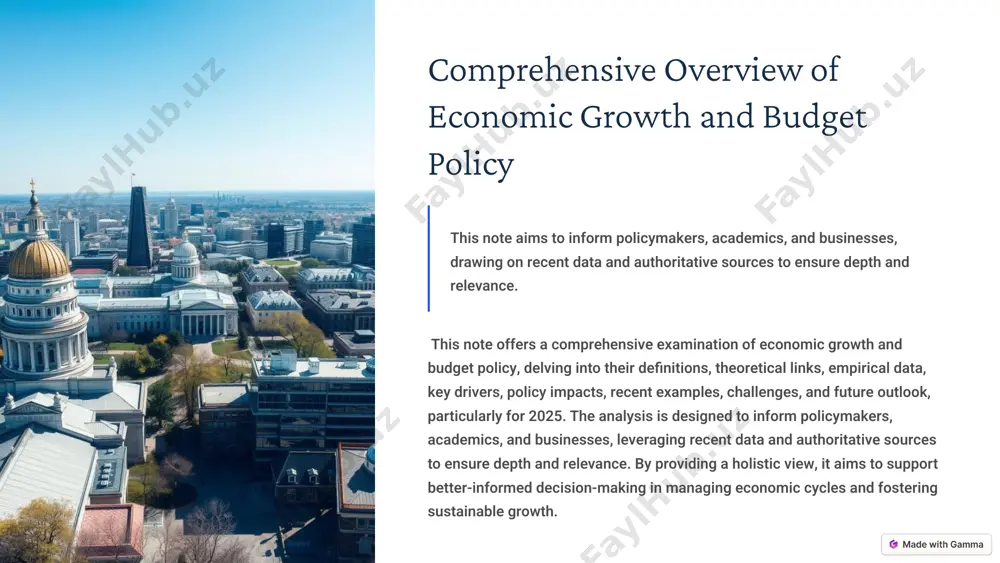 s highlighted in recent analyses. labor, including skilled and immigrant workers, increases output, as seen historically in the 19th-century u.s. capital investment, such as in manufacturing and technology, enhances productivity, while technological progress, identified as the main driver of long-run growth, overcomes diminishing returns on labor and capital. 6 data on economic growth and fiscal policy u.s. federal budget deficit: the cbo projects a $1.9 trillion deficit in 2025, with federal debt rising to 118% of gdp by 2035, highlighting challenges in balancing growth and debt. fiscal policy impact: the hutchins center fiscal impact measure indicates fiscal policy increased u.s. gdp growth by 0.4 percentage points in q4 2024, driven by stimulative taxes and transfers. empirical data underscores the impact of fiscal policy. the congressional budget office (cbo) projects a u.s. federal budget deficit of $1.9 trillion in 2025, with federal debt rising to 118% of gdp by 2035, reflecting …