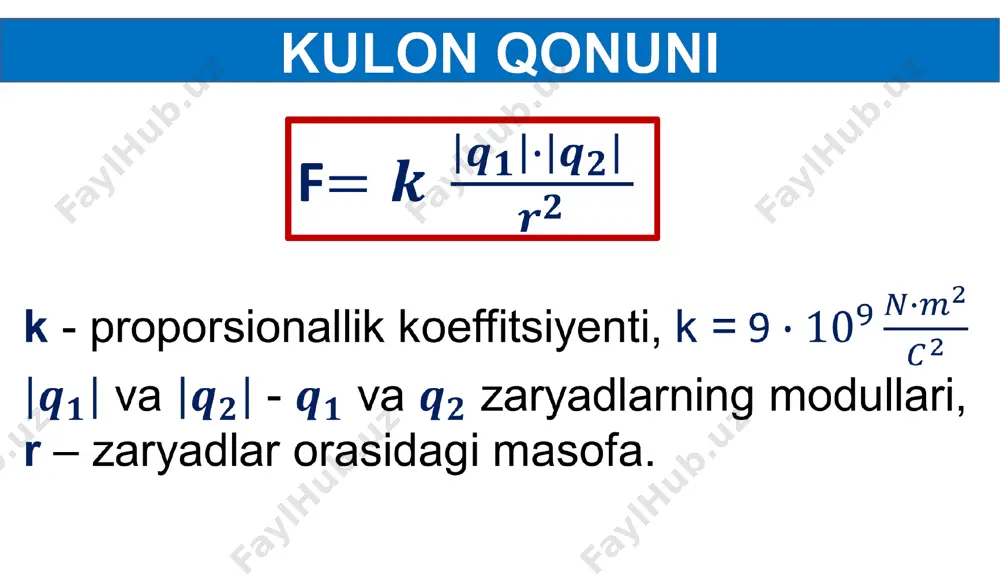 zaryadlarning o‘zaro ta’siri. kulon qonuni - Page 5