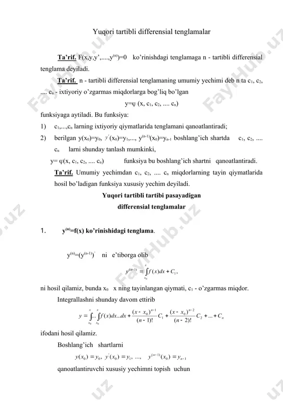 . 2 , 2 , ) ( , . 1 , 0 , 0 , 0 2 ' ' ' 2 1 2 1 2 ' ' ' a y b ax y bx ax b ax x y k k k k k x y у = + = + = + = = - = = = + = - = + ´ ´ ´ a a . 3 2 1 , 3 2 1 2 1 2 1 х х е с с у е с с у х х у х х - + + = + = - = - - ´ x e x x q x x p x f a b b ) sin ) ( cos ) ( ( ) ( + = b a i + x e x x v x х u у a b b ) sin …
