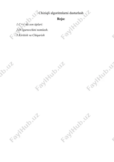 chiziqli algoritmlarni dasturlash — DOCX