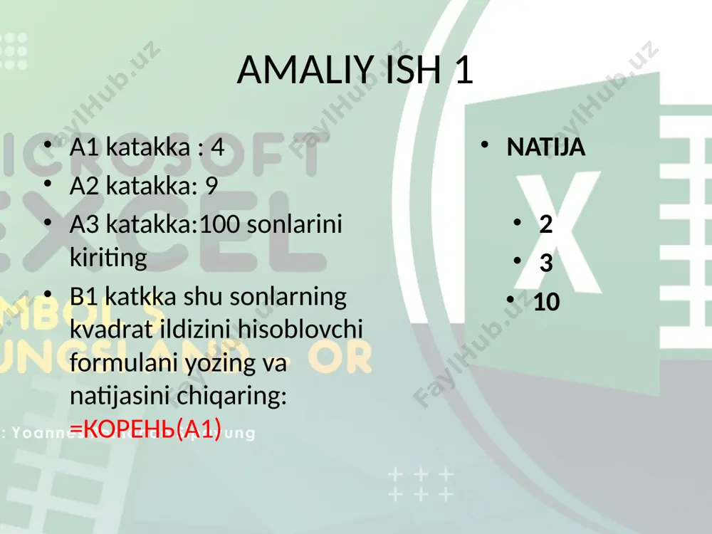 elektron jadvallarda matematik va matnli funksiyalarni qo‘llash - Page 4