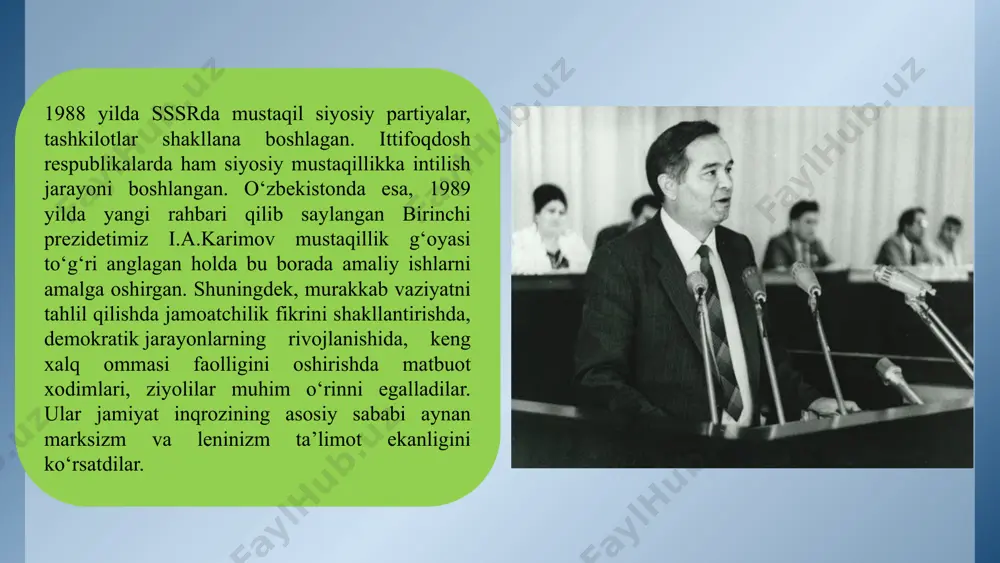 qayta qurish yillarida o'zbekistondagi ijtimoiy-iqtisodiy vaziyatlar. - Page 5
