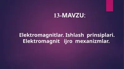 elektromagnitlar — PPTX