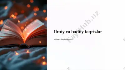 ilmiy va badiiy taqrizlar — PDF