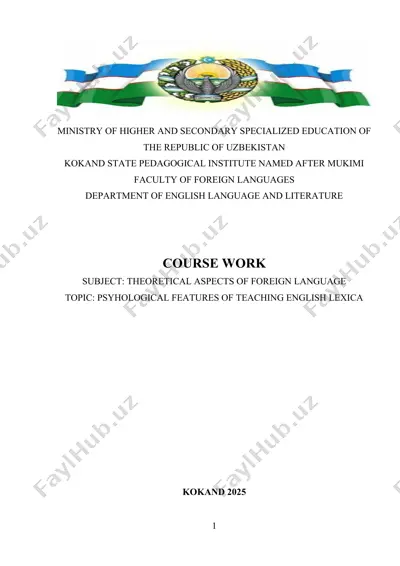 psyhological features of teaching english lexica — DOCX