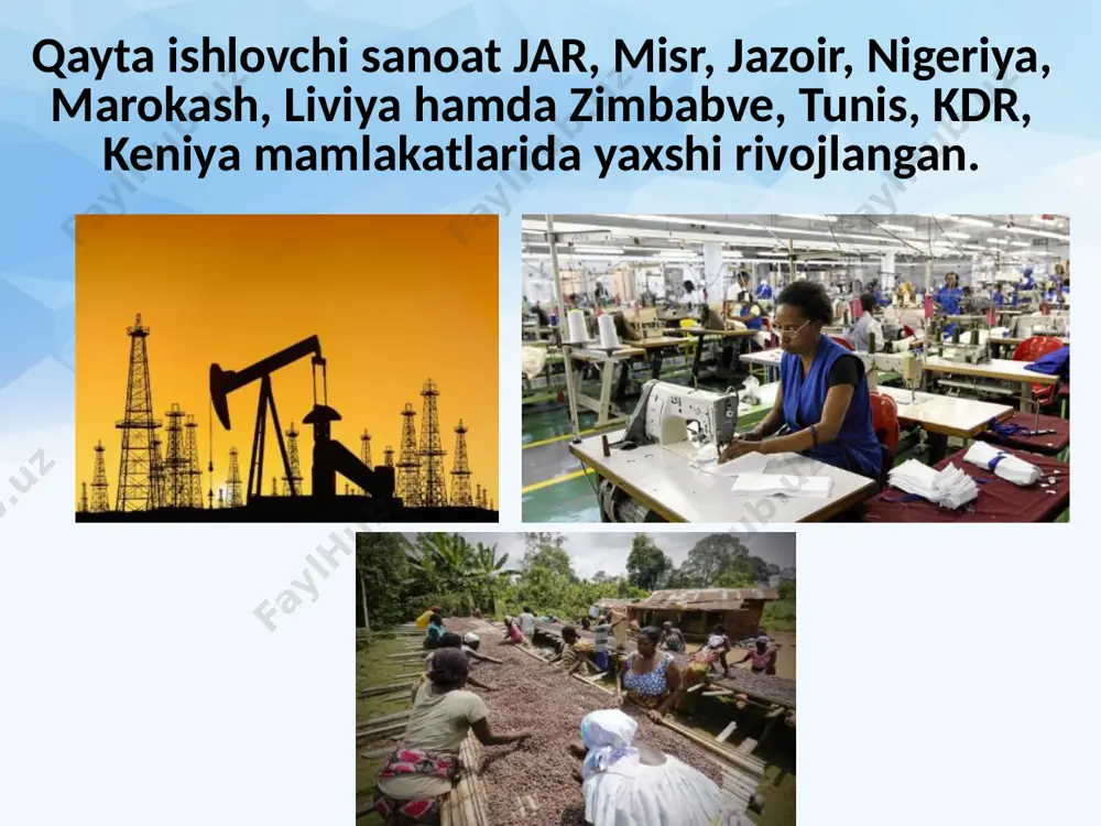 afrika mamlakatlari xo‘jaligi, iqtisodiy rayonlari . 9 - sinf - Page 3