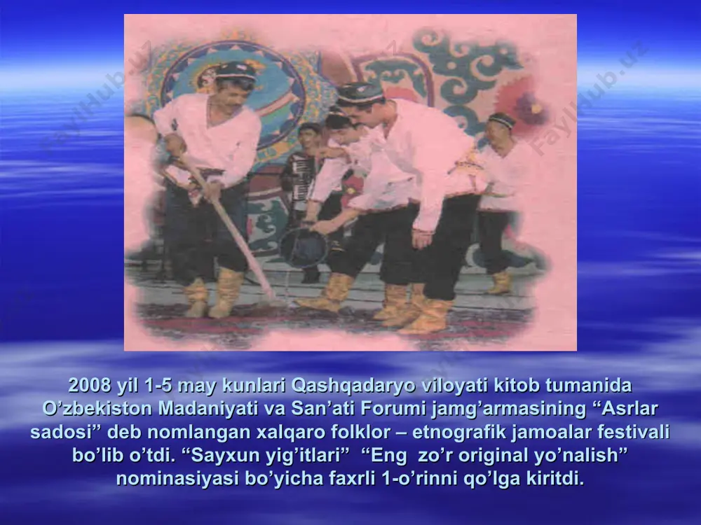 a solayin bobong qo’li engildir, sog’lom bo’lishing tayin bir kosa kul keltiring narzga pul keltiring burda noni tug’raymiz tugunchakka o’raymiz nayzalab chiqaraymi chiqmasang senga lanat chiqarsam menga rahmat yo’l kirna chiqsin badbaxt suq kirna chiqsin badbaxt mushukka bor, kuchukka bor meshpolvonda nima bor “xay yor - yor aylansin” bahor keldi bog’imga xay yor- yor aylansin sovg’a salomi bilan xay yor-yor aylansin qadami xalqqa yoqsin xay yor-yor aylansin qut baraka yil bilan xay yor-yor aylansin yomg’ir - yomg’ir ko’p bo’lsin xay yor-yor aylansin qurg’oqchilik yo’q bo’lsin xay yor-yor aylansin elimiz xirmonida xosilimiz mo’l bo’lsin xay yor-yor aylansin, xay yor – yor aylansin sirdaryoning yo’lida xay yor- yor aylansin xosildorlik mo’l bo’lsin xay yor-yor aylansin elimiz xirmonida xosilimiz mol bo’lsin xay yor-yor aylansin, hay yor-yor aylansin