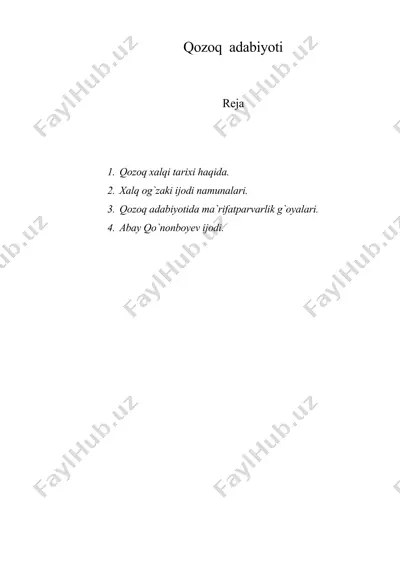 qozoq adabiyoti 3 — DOC