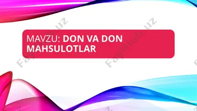 mahsulotlarni saqlash tarixidan ma`lumot — PPTX