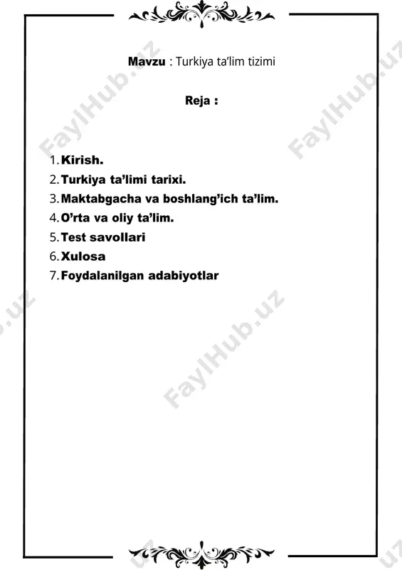 mi tarixi turkiya respublikasi tashkil topganidan keyin maorif vazirligining tashkil etilishi bosqichma-bosqich rivojlanib bordi va 1933-yilda chiqarilgan 2287-sonli qonun bilan qayta tashkil etildi. vazirlik oʻz nomlarini bir necha bor oʻzgartirdi. u madaniyat vazirligi (1935-1941) tasarrufiga kirdi va xalq taʼlimi, yoshlar va sport ishlari vazirligi (1983- 1989) deb ataldi. oʻshandan beri u xalq taʼlimi vazirligi deb nomlanadi. respublikaga boʻlishiga qadar taʼlim muassasalari milliy xususiyatga ega bo‘lishdan yiroq edi. maktablar bir-biridan mustaqil vertikal muassasalar boʻlgan uchta alohida kanalda tashkil etilgan. 1924-yil 3-martda 430-sonli „taʼlimni integratsiyalash toʻgʻrisida“ gi qonun qabul qilindi. ushbu qonun bilan uchta alohida kanal birlashtirildi, birinchisi yopildi, ikkinchisi ishlab chiqildi va uchinchisi boʻlsa, taʼlim vazirligining tekshiruvi va monitoringiga olindi. uning maqsadlaridan biri taʼlim sohasida dunyoviylikni qoʻllash edi. 1926-yil 22-martda chiqarilgan 789-sonli maorif tashkiloti toʻgʻrisidagi qonunga koʻra xalq taʼlimi vazirligiga xalq taʼlimi vazirligidan boshqa vazirlik tomonidan ochilgan yoki ochiladigan davlat va xususiy maktablarning darajalari va tengliklarini belgilash masʼuliyati yuklangan. ushbu qonun, …
