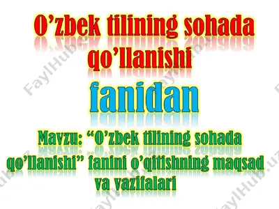 o’zbek tili (o‘quv qo‘llanma) — PPT