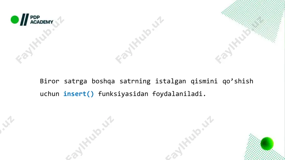 satrlar bilan ishlash - Page 5