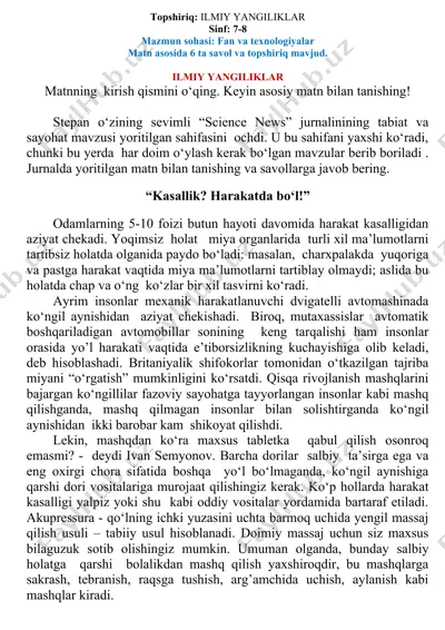 "ilmiy yangiliklar" — DOC