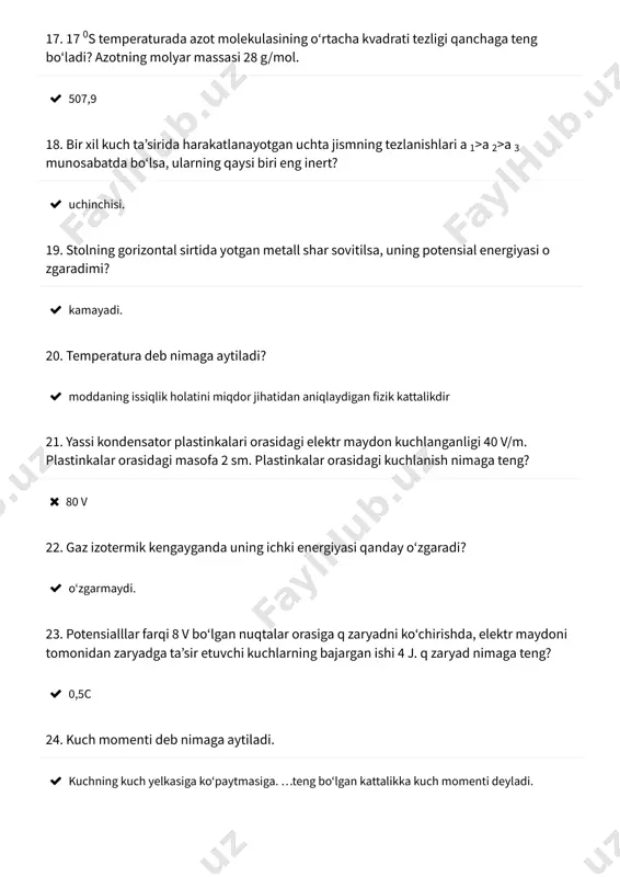 fizika savollari va javoblari - Page 3