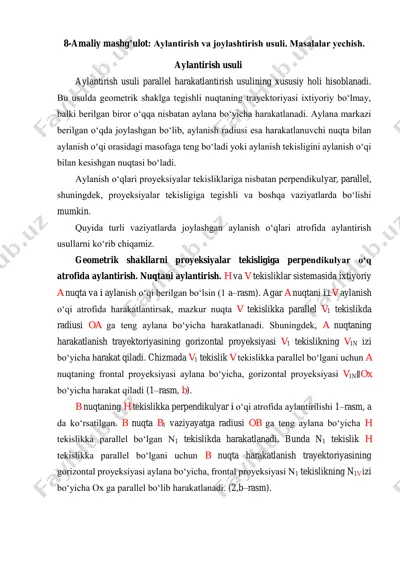 aylantirish va joylashtirish usuli — PDF