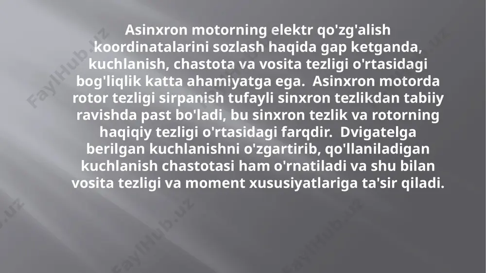 asinxron motorli elektr yuritma koordinatalarini kuchlanishni o‘zgartirib rostlash - Page 4