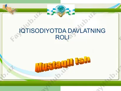 iqtisodiyotda davlatning roli — PPT
