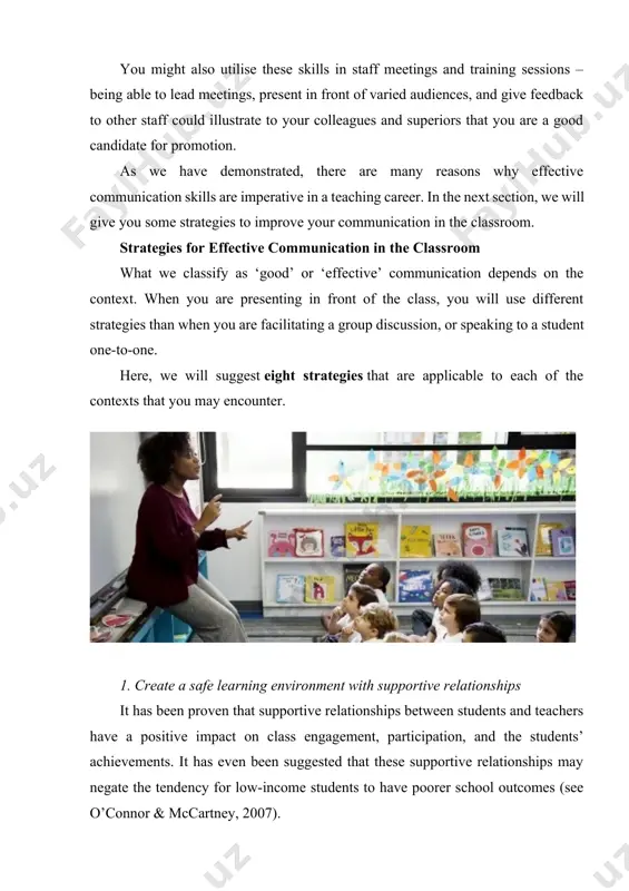 when you are presenting to the whole class – it motivates everyone to pay attention, which helps them to learn, as well as making them feel involved. in order to make more eye contact, you may have to learn your lesson content more thoroughly in advance, so that you don’t have to look away to read your notes. as you teach, you should use gestures to emphasise your words. this increases the interactivity of the lesson, making it more visually interesting and hence, more memorable. keep your arms open – do not fold them – and use smiles, nods, and thumbs up to encourage students when they participate. moving around the classroom while you teach can help to remove the barrier between you and your students, and gives them less opportunity to zone out or get distracted. body language is also important when dealing with negative behaviour. to avoid being …