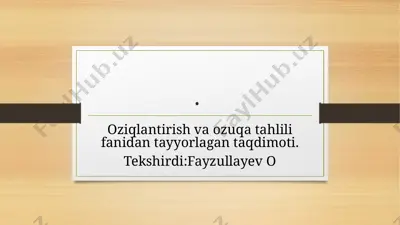 qand lavlagi — PPTX