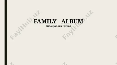 family album — PPTX