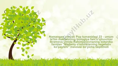 madaniy o'simliklarning vegetativ ko'payishi — PPTX