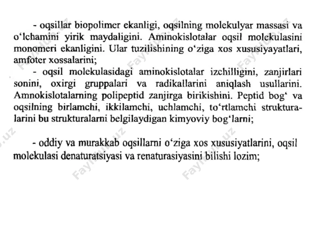 biopolimerlar bo‘yicha masala va mashqlar yechish - Page 4