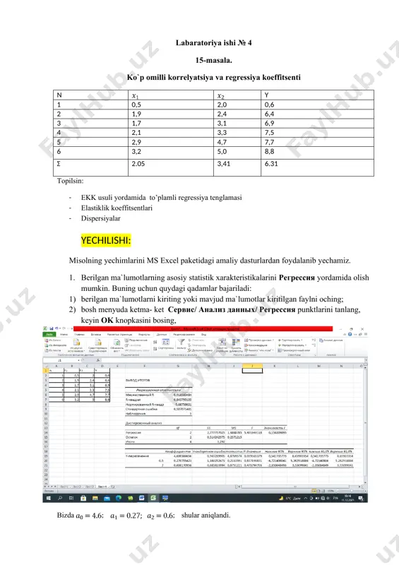 ko`p omilli korrelyatsiya va regressiya koeffitsenti - Page 2