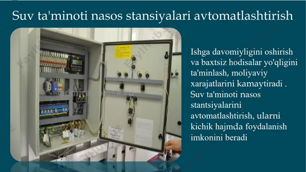suv ta'minoti tizimida avtomatik boshqarish usullari - Page 5