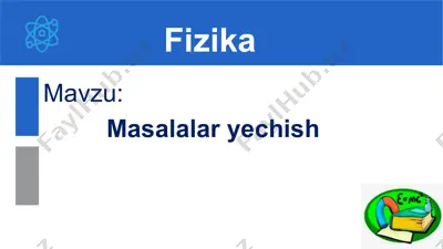 masalalar yechish. 10-sinf, 33-mavzu — PPTX