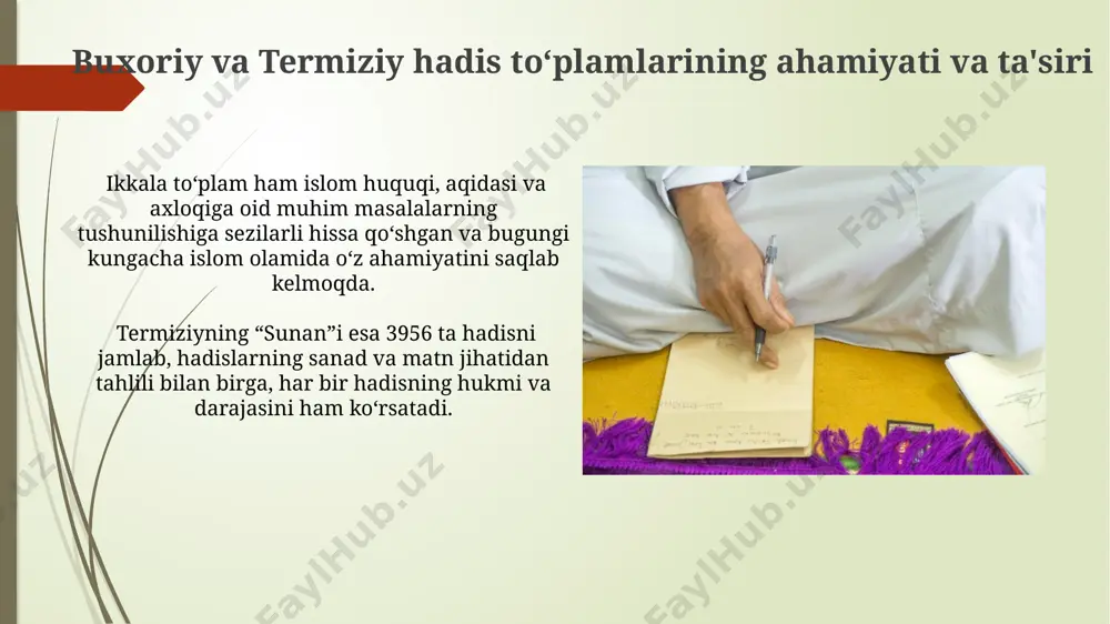 imom buxoriy va imom termiziyning hadis ilmiga qo'shgan hissasi - Page 5