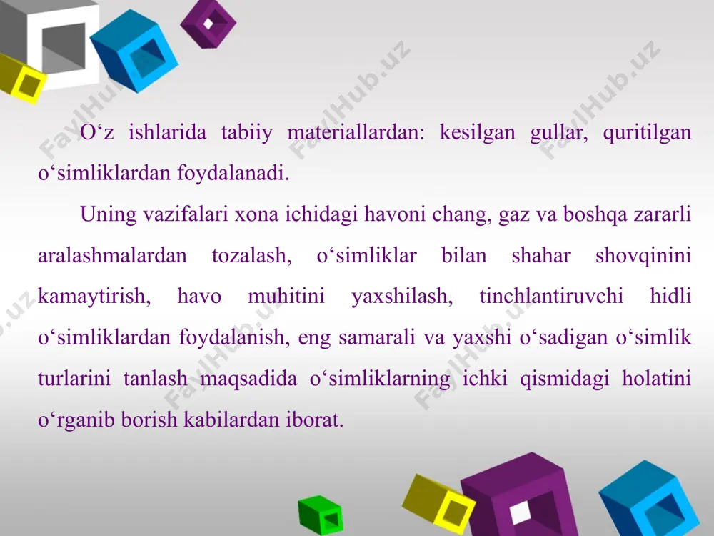 sh texnologiyasini tuzadi.