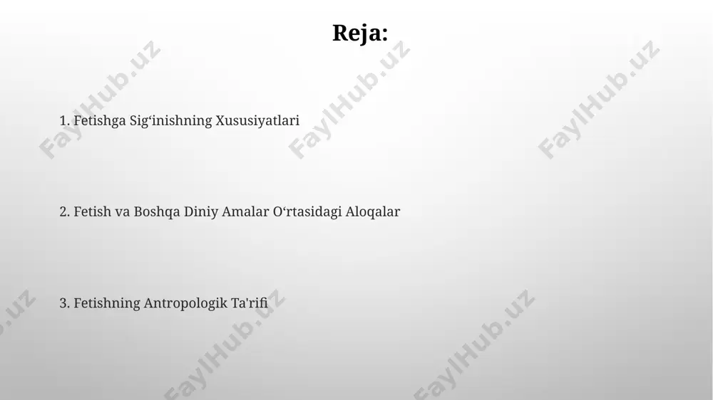 ixi 19-asrda evropalik antropologlar, masalan, evropa va shimoliy amerikadan bo'lgan olimlar, fetishizmni "ibtidoiy" jamiyatlarda keng tarqalgan xurofot sifatida tasvirlab, afrika va okeaniyadagi madaniyatlarni o'rganishga asoslangan xulosalar chiqarishgan. fetishizm tushunchasi 18-asr oxirida, 1700-yillarning oxirlarida, antuan de konkord va boshqa frantsuz ma'rifatchilari tomonidan markaziy afrikadagi diniy amaliyotlarni kuzatish natijasida paydo bo'lgan. zamonaviy jamiyatda fetishning aks sadosi 21-asrning boshlarida, dunyoning turli burchaklarida, 15-20% yosh avlod o'zlarining shaxsiy buyumlari, shu jumladan, telefonlari yoki kompyuterlari orqali o'zlarini himoya qilish yoki muvaffaqiyatga erishishga ishonishadi, bu fetishizmning noaniq ko'rinishlaridan biridir. zamonaviy o'zbekistonda, taxminan 50% aholisi an'anaviy marosimlarga ishonib, 20 yildan ortiq vaqt davomida ba'zi buyumlarga, masalan, "baxt tosh"iga yoki oilaviy merosga ega bo'lgan zargarlik buyumlariga fetishik munosabatda bo'ladi. fetishning antropologik ta'rifi antropologik tadqiqotlar shuni ko'rsatadiki, 19-asrda afrikaning turli qismlarida, masalan, kongo va nigeriya kabi hududlarda, 200 dan ortiq turli fetiş obyektlarini topish mumkin edi. fetişizmga oid antropologik talqinlar, insonning tabiat hodisalari, jumladan 3 ta asosiy element – …
