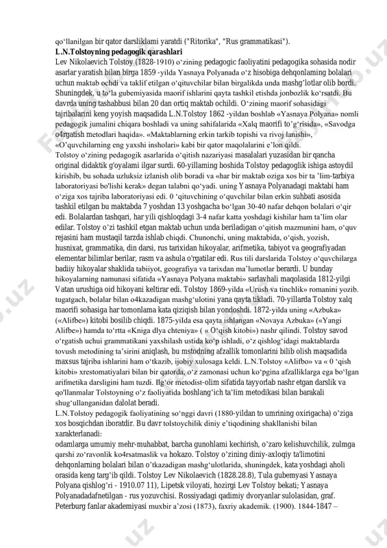 hahridagi slavyan-yunon-lotin akademiyasida, keyin kievdagi diniy akademiyada tahsil oldi. shundan so'ng peterburg fanlar akademiyasi qoshidagi universitetda o'qidi. 1736- 1741 yillarda esa germaniyada bilim oldi. uch yil olmon faylasufi xristian volbf qo‘lida falsafa ilmini ocrgandi. mixail lomonosov tabiatan mag‘rur, mustaqil fikrlovchi shaxs edi. u har doim vataniga biror foyda keltirishga intilib yashagan. lomonosov modda va harakatning saqlanish qonunini kashf etgan. faylasufning quyidagi asarlari ma’lum: «issiq va sovuqning sabablari haqida mulohazalar» (1749), «jumalistlaming falsafa erkinligini qo4llab-quvvatlovchi maqolalami yozish chog'idagi vazifalari to4g4risida mulohaza» (1755), «yeming qatlamlari haqida» (1763). 1753-yilning 1 martida lomonosovga imperator yelizavetaning farmoyishi bilan dvoryanlik martabasi beriladi. shuningdek, koporsk uezdidan 9 ming botmon yer va 212 nafar krepostnoy dehqon ajratildi. lomonosov 1765 -yilning 4 -aprelida vafot etdi. oradan bir yil o'tgach, rafiqasi yelizaveta andreevna ham hayotdan ko’z yumdi. faylasufning yolg4iz farzandi yelena esa kievlik ruhoniy bilan turmush qurdi va 22 yoshida olamdan o’di. 1748-yilda u rossiyada birinchi bo'lgan kimyoviy laboratoriya ochdi. …