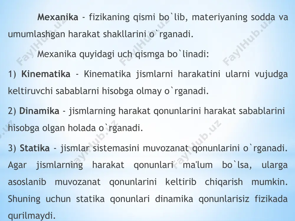 ayotgan muhitning hamma qismlari deyarli bir jinsli bo’lgan muhit. ideal gaz – ma’lum parametrlarini hisobga olinmagan gaz. chunki qaralayotgan vaziyatda bu parametrlar gaz hossalarini deyarli o’zgartirmaydi. e’tiboringiz uchun rahmat image1.png /docprops/thumbnail.jpeg