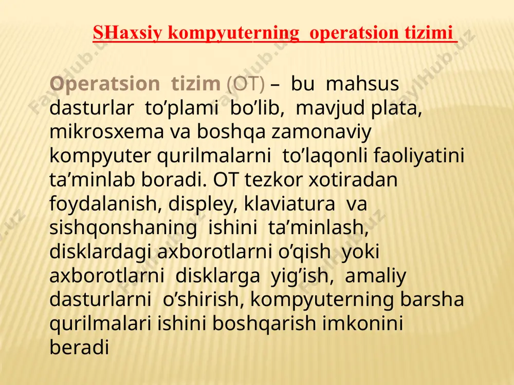 shахsiykоmpyutеrning dаsturiytа’minоti - Page 5
