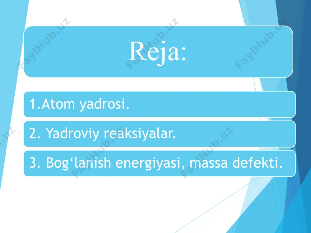 massa defekti. atom yadrolarining bog‘lanish energiyasi - Page 2