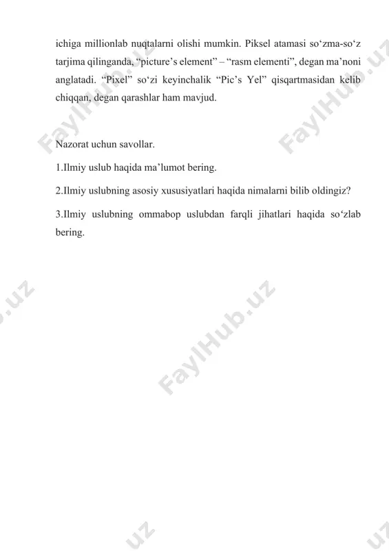 ilmiy uslub va til xususiyatlari - Page 5